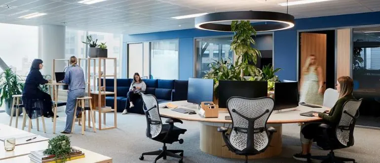 Open-plan office interior